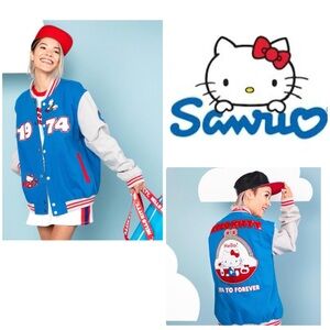 ‼️WOW‼️Sanrio Blue and Gray Hello Kitty Jean Jacket‼️🩵❤️🩵❤️